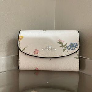 Coach floral print key case